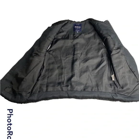 MADEWELL SHERPA FAUX FUR ZIPPERED VEST WITH POCKETS SIZE XS - Picture 3 of 9